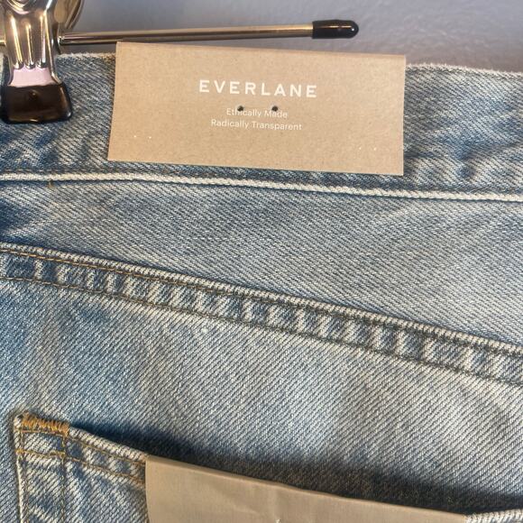 Everlane The ’90s Cheeky Jean Vintage Sunbleached Blue Straight Leg Size 32 NWT - Picture 12 of 13